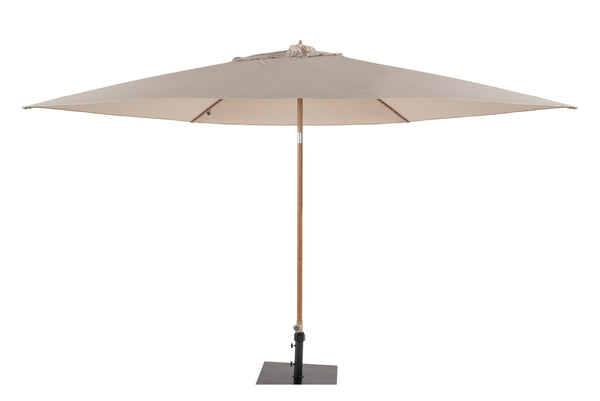 Azzurro middenstok parasol 300 cm Ø frame woodlook doek sand