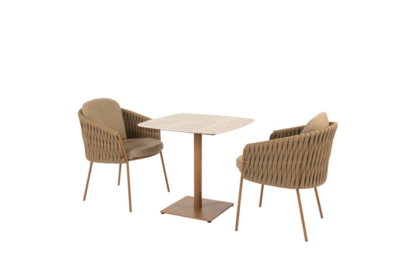 4 Seasons Outdoor 3-delige diningset Vermont amber + Molina amber