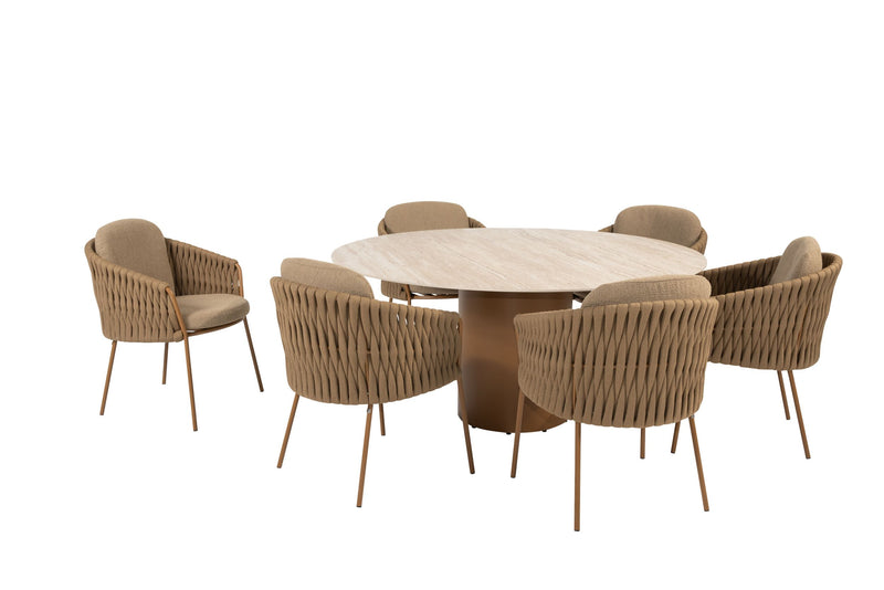 4 Seasons Outdoor 7-delige diningset Colorado 160 cm + Molina