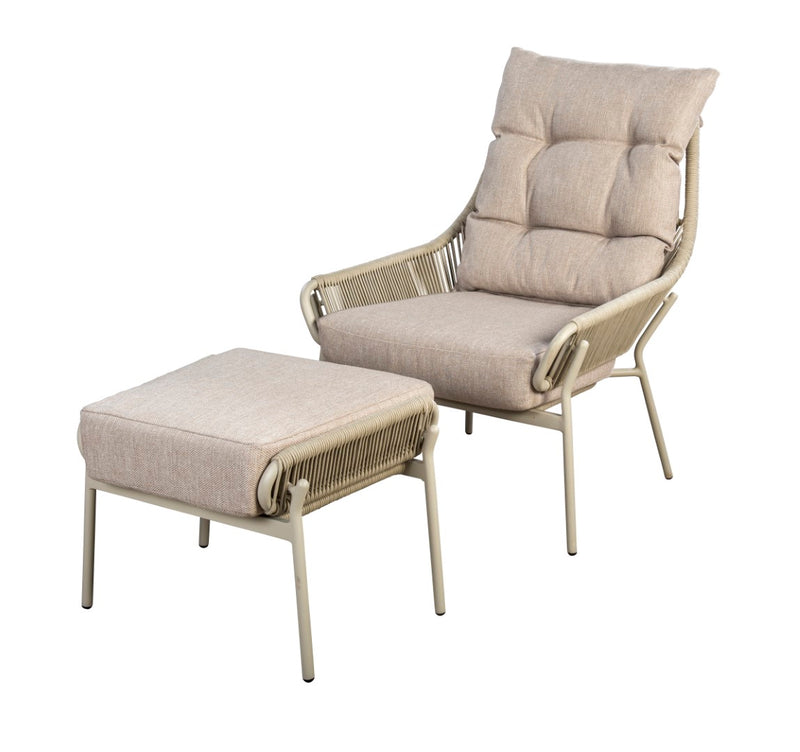 Yoi Nogales loungechair + footstool salix