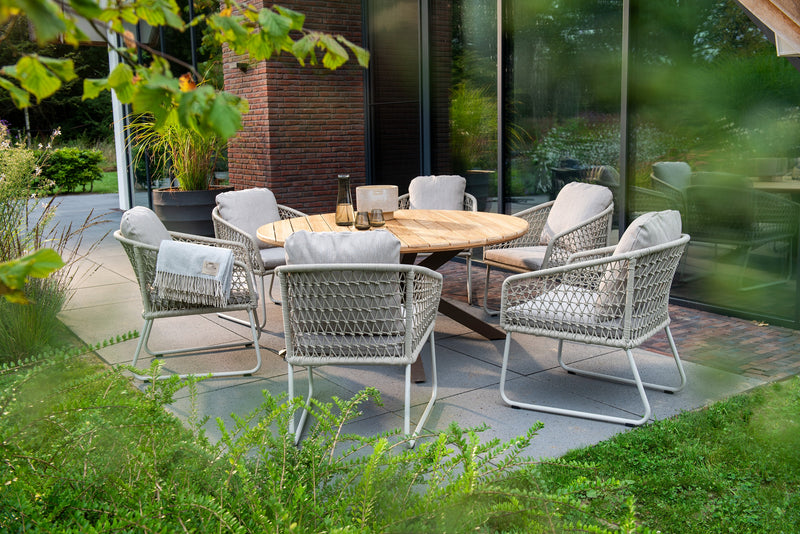 Yoi 7-delige low diningset Bara/Noas salix