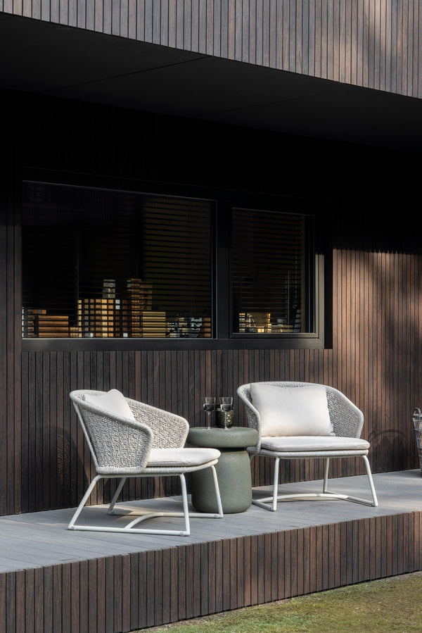 Max & Luuk Ravenna loungechair linen inclusief kussens
