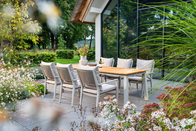 Yoi Marinha diningchair alu salix inclusief zit en rugkussen