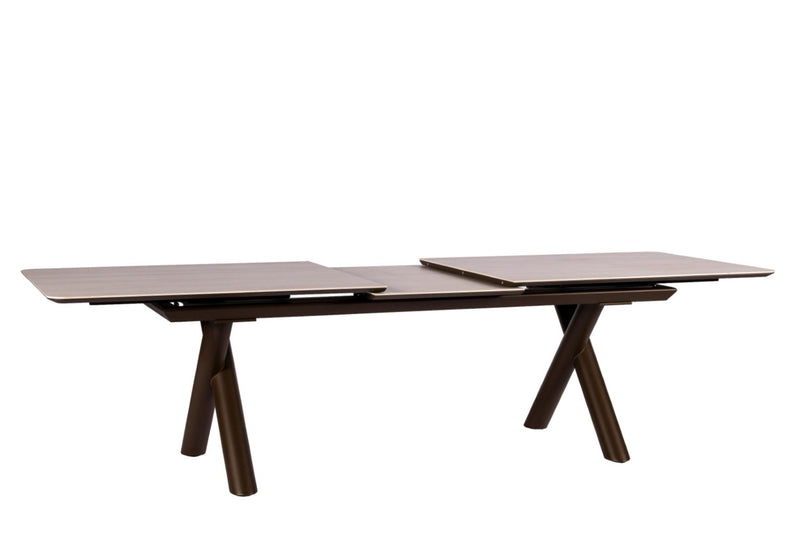 Yoi Maratea uitschuiftafel 240/300x100 cm bronze