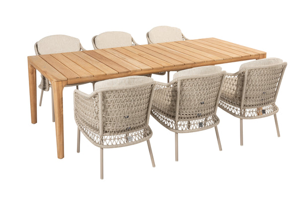 4 Seasons Outdoor 7-delige diningset Puccini + Liam 240 cm