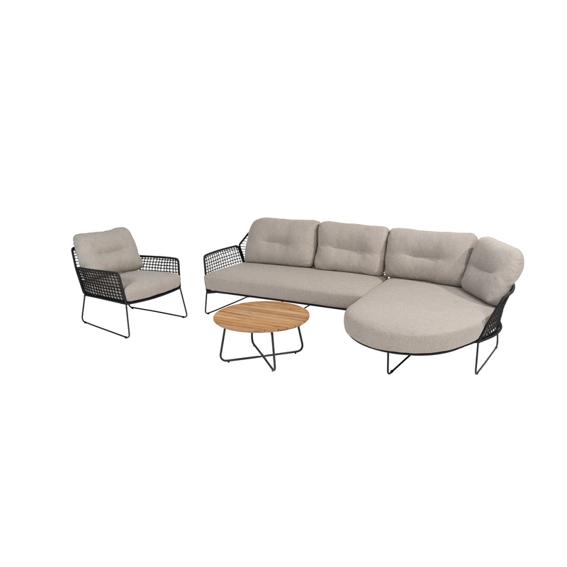 Taste by 4SO Rhodos 4-delige loungeset incl.Verdi + loungechair