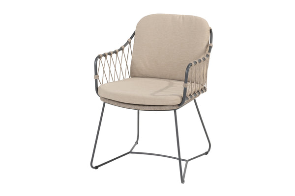 Taste by 4SO Prego diningchair antraciet/taupe inclusief kussens