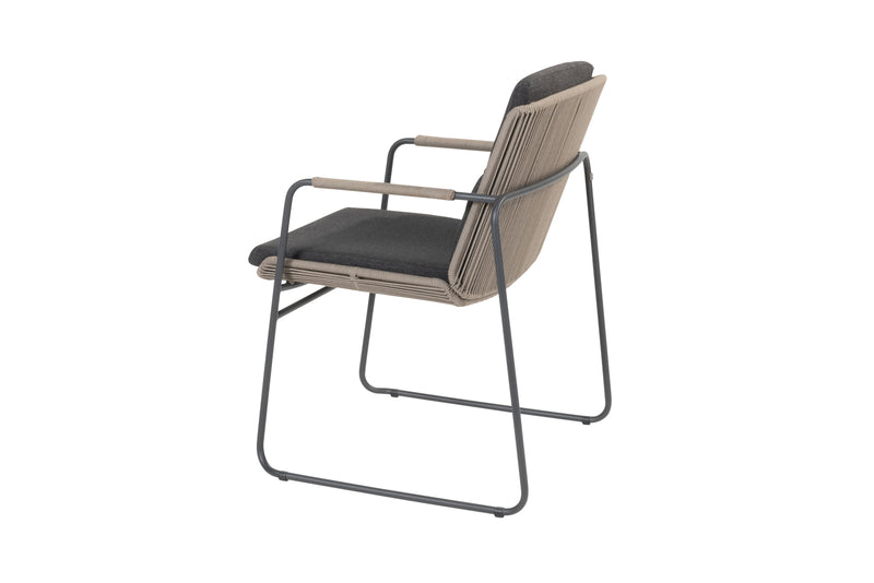 Taste by 4SO Parma diningchair antraciet/taupe inclusief kussens
