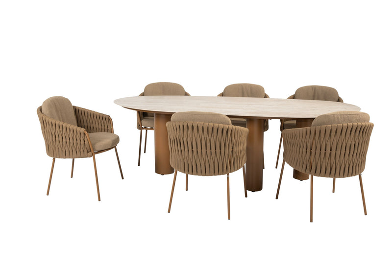 4 Seasons Outdoor 7-delige diningset Estate Mango + Molina