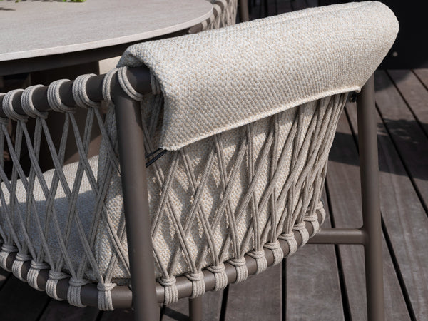 4 Seasons Outdoor 7-delige diningset Capri barrel 240 cm + Allora dining terre