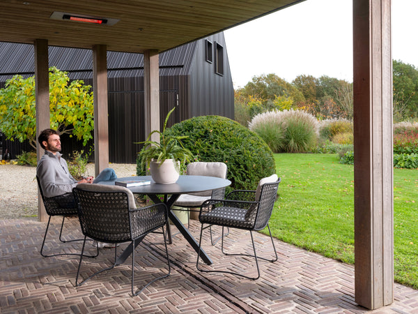 4 Seasons Outdoor Locarno tafel HPL slate 130 cm Ø