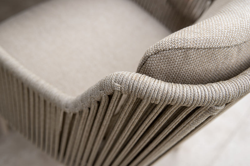 4 Seasons Outdoor 7-delige diningset Prado 160 cm keramiek + Bernini latte