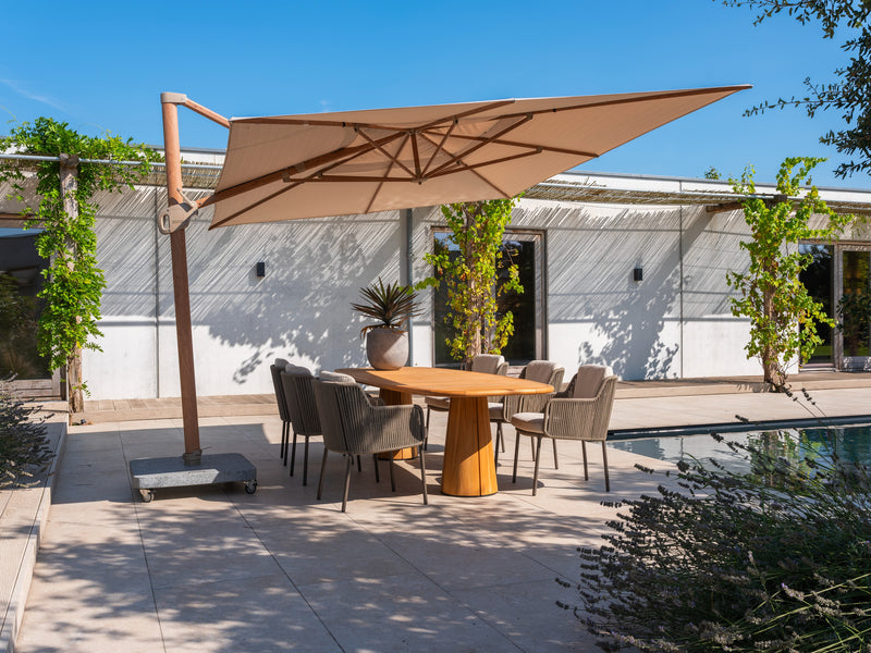 4 Seasons Outdoor 7-delige diningset Capri tafel 240 cm + Bernini dining