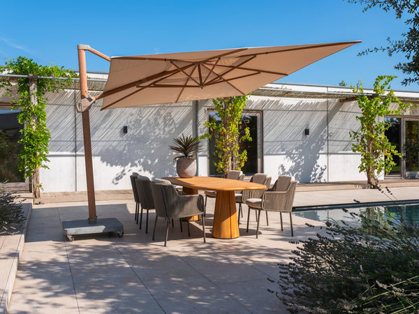 4 Seasons Outdoor 7-delige diningset Corsica tafel 240 cm + Bernini dining
