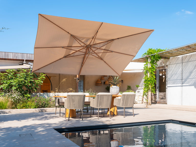 4 Seasons Outdoor 7-delige diningset Capri tafel 240 cm + Bernini dining