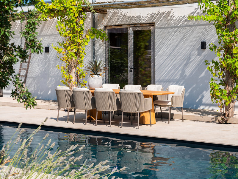 4 Seasons Outdoor 9-delige diningset Capri tafel 280 cm + Bernini dining