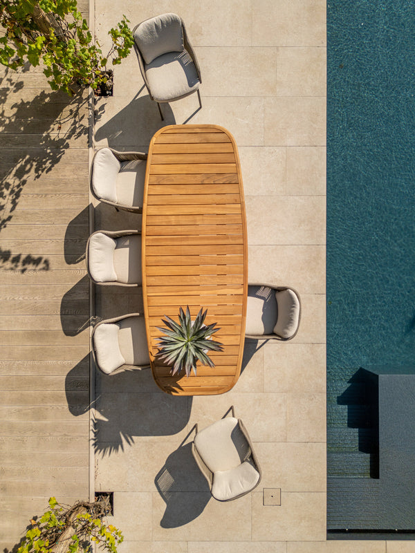 4 Seasons Outdoor 9-delige diningset Capri tafel 280 cm + Bernini dining