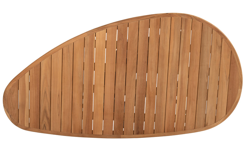 4 Seasons Outdoor tafel Corsica 240x130 cm kiezel-vorm teak