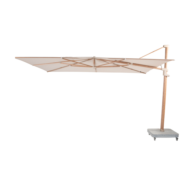 4SO Finca zweefparasol 400x300 cm frame woodlook doek sand