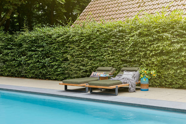 SUNS Nardo ligbed camel sand incl.kussen natural mixed weave