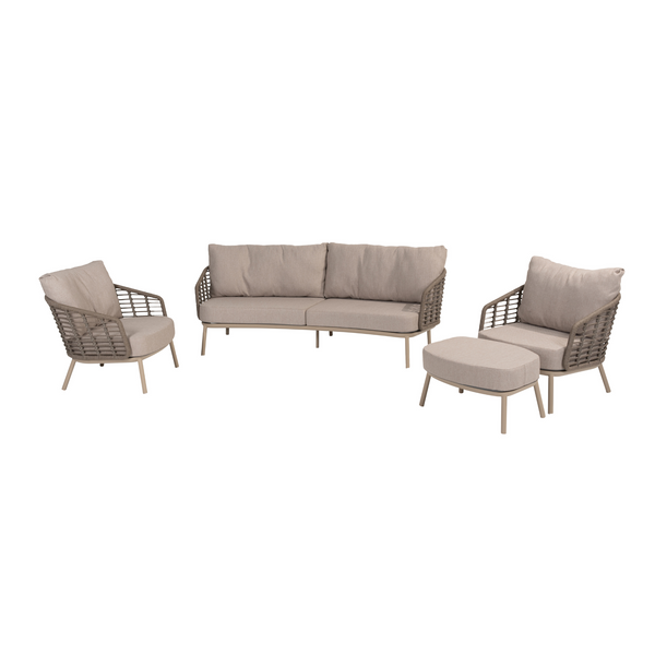 Taste by 4SO Puglia 4-delige loungeset excl.salontafel incl.footstool