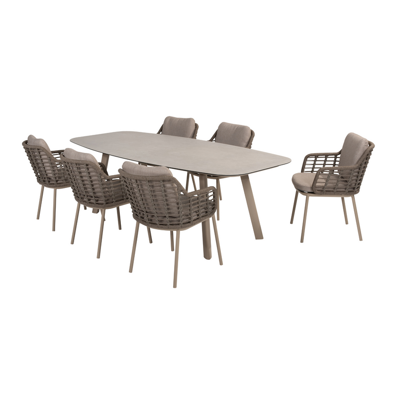 Taste by 4SO 7-delige diningset Puglia Manolo 240 cm latte
