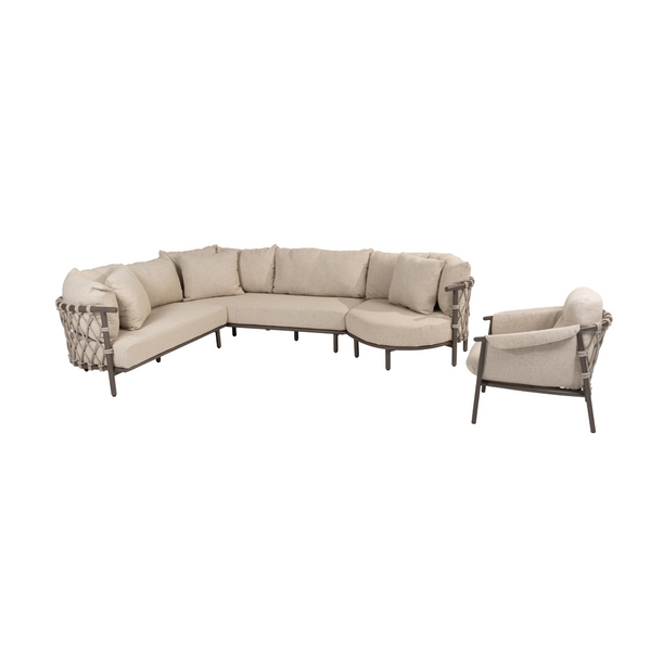4 Seasons Outdoor Ezra 4-delige cornerset Incl.loungechair