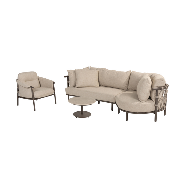4 Seasons Outdoor Ezra 4-delige loungeset L Incl.loungechair en Boaz salontafel