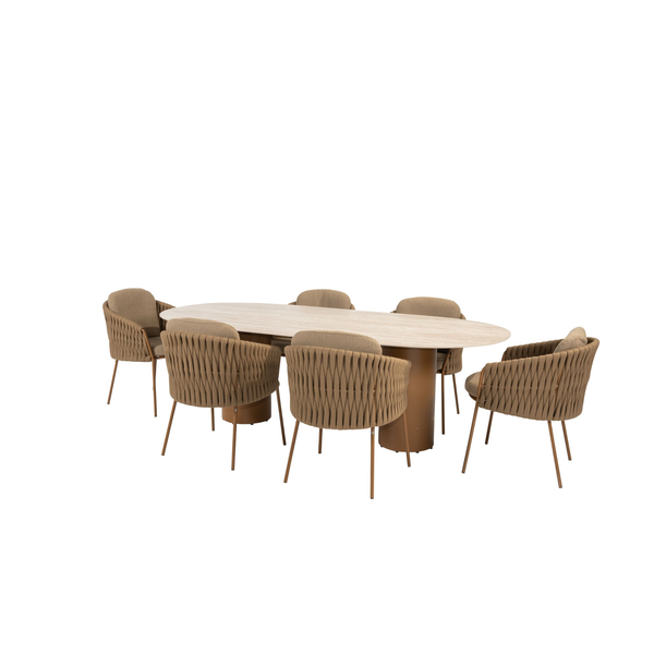 4 Seasons Outdoor 7-delige diningset Colorado 240 cm + Molina