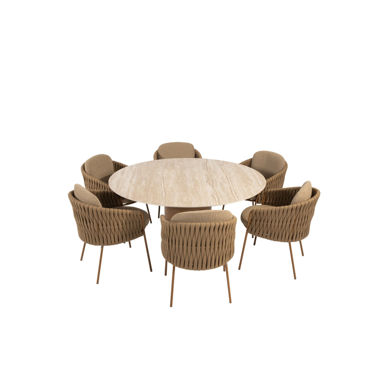 4 Seasons Outdoor 7-delige diningset Colorado 160 cm + Molina