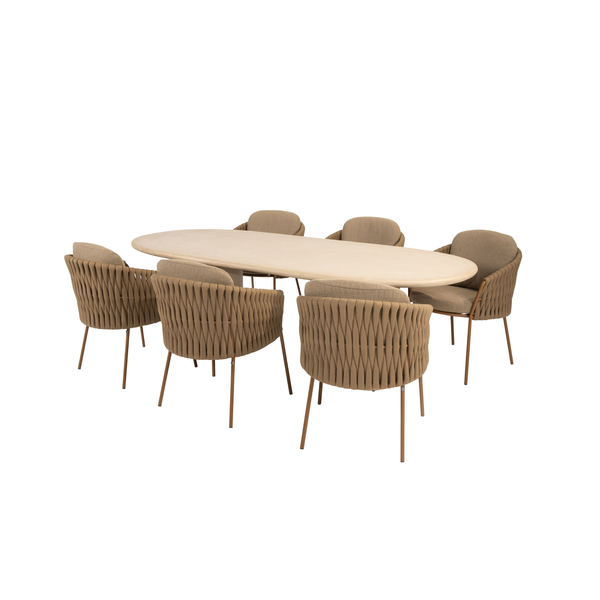 4 Seasons Outdoor 7-delige diningset Hampton 240 cm + Molina