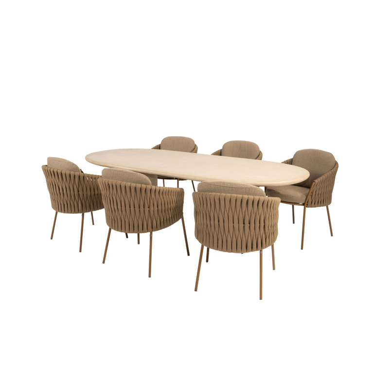 4 Seasons Outdoor 7-delige diningset Hampton 240 cm + Molina