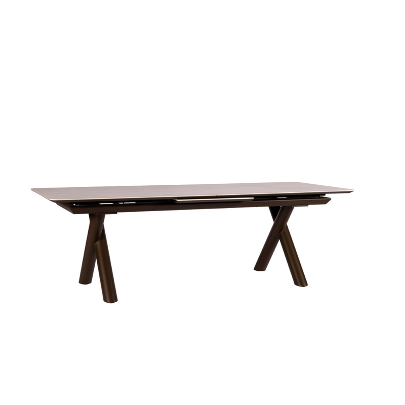 Yoi Maratea uitschuiftafel 240/300x100 cm bronze