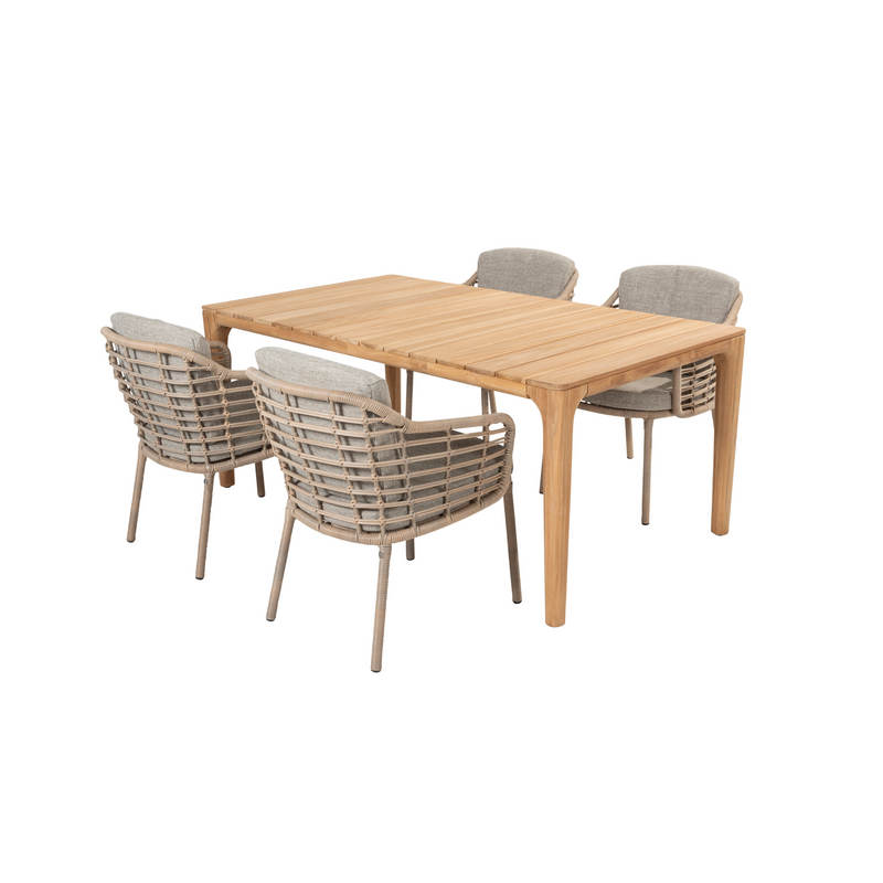 4 Seasons Outdoor 5-delige diningset Como + Liam 180 cm