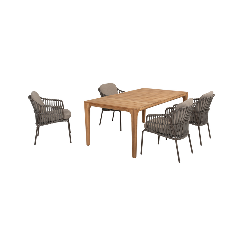 4 Seasons Outdoor 5-delige diningset Liam tafel 180 cm + Capalbio dining