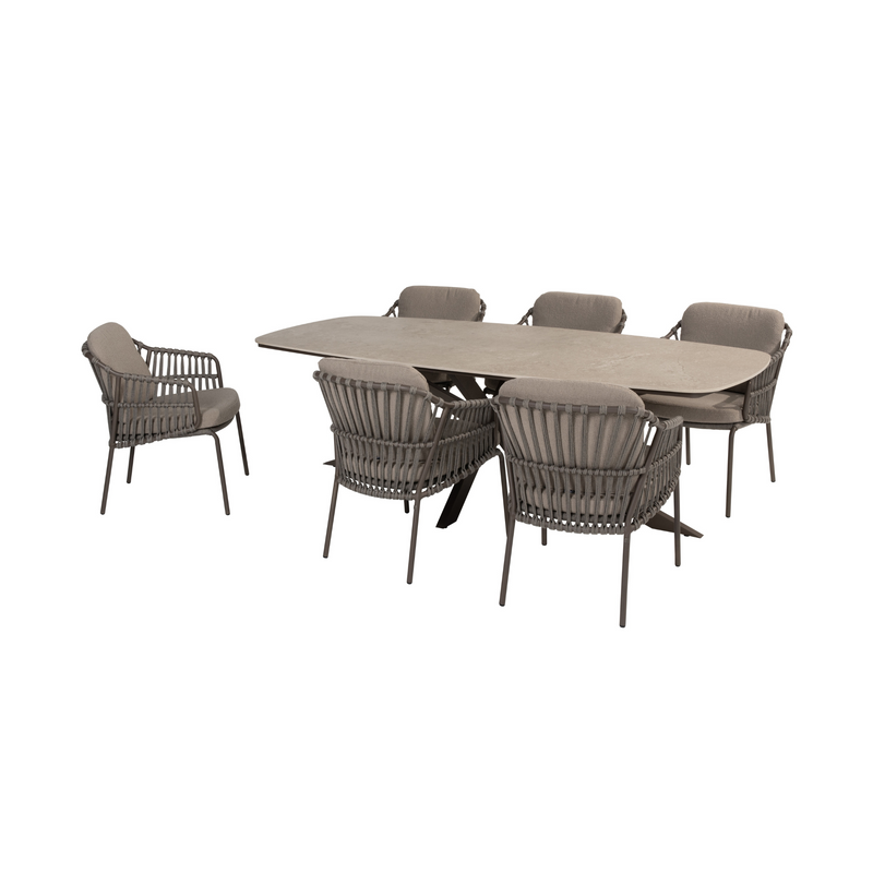 4 Seasons Outdoor 7-delige diningset Prado ceramic + Capalbio dining