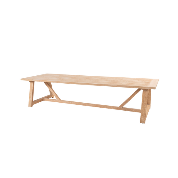 Taste by 4SO Noah brushed teak low dining tafel 300x100 cm