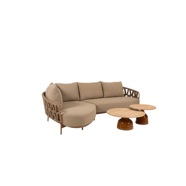 4 Seasons Outdoor 4-delige chaise longue set Biarritz June