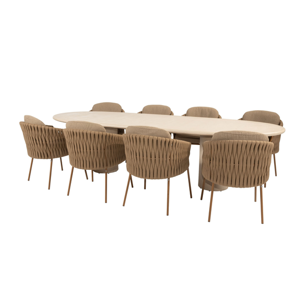 4 Seasons Outdoor 9-delige diningset Hampton 300 cm + Molina