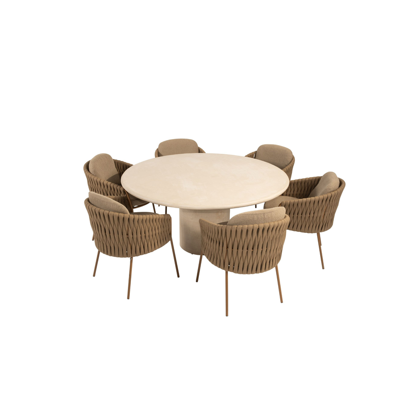 4 Seasons Outdoor 7-delige diningset Hampton 160 cm + Molina