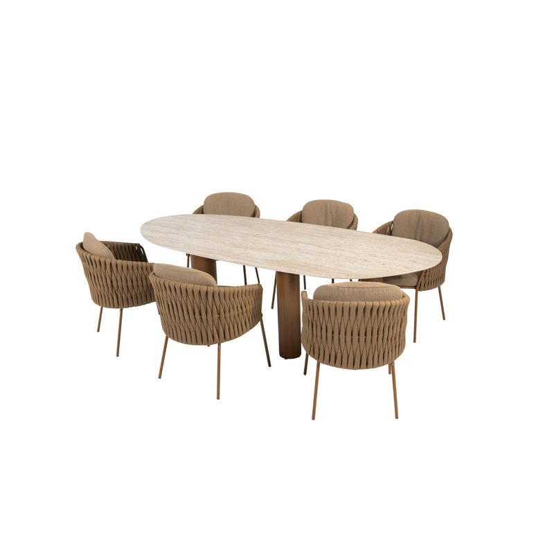 4 Seasons Outdoor 7-delige diningset Estate Mango + Molina