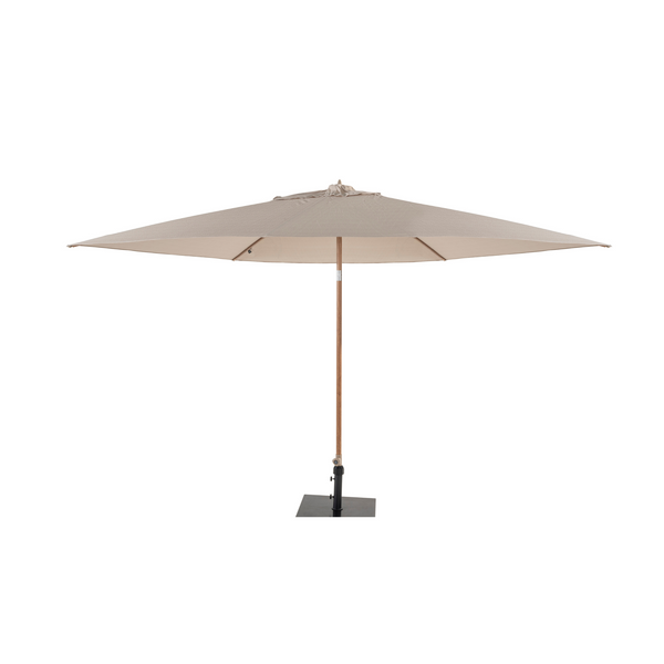 Azzurro middenstok parasol 300 cm Ø frame woodlook doek sand
