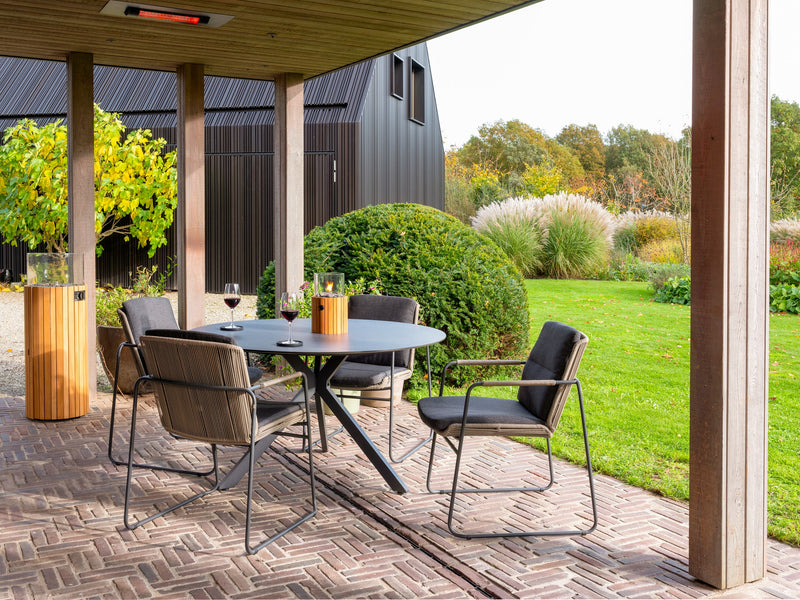 Taste by 4SO Parma diningchair antraciet/taupe inclusief kussens