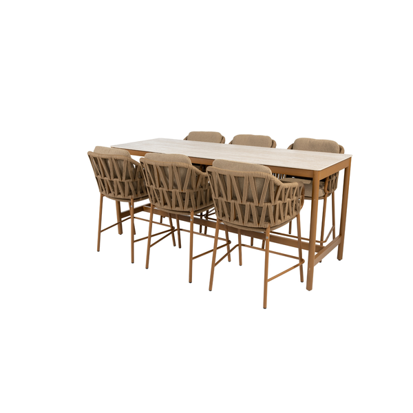 4 Seasons Outdoor 7-delige high diningset Soho + Biarritz