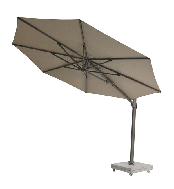 Max & Luuk Vince parasol antraciet/donkergrijs 3.5 m ∅ incl. verrijdbare betonvoet 95 kg