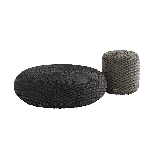 Jasmine rope poef antraciet 95 cm