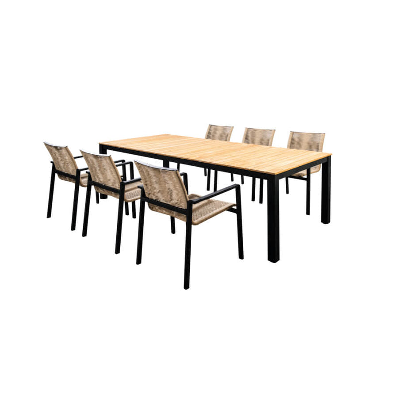 Yoi Arashi tafel 220x100 cm zwart