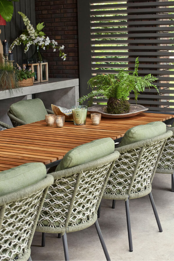SUNS Rialto uitschuiftafel 262/329x100x75 cm teak top