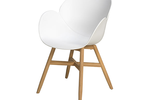 Flower power diningchair wit