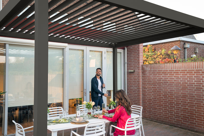 Overkapping SUNS Rota 300x300x250h cm matt royal grey